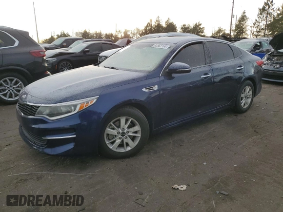 2018 Kia Optima LX with VIN 5XXGT4L34JG226240, listed as a Copart auction lot 85562164 with 118,278 mi miles and Non Repairable. Bid and sale history available at carsss.com. Image 1.