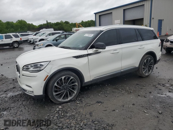2021 Lincoln Aviator Reserve z VIN 5LM5J7XC6MGL14110, wystawiony jako Copart lot #57793045 z przebiegiem 88 363 mil mil oraz Szkoda całkowita • Salvage title. Historia ofert i sprzedaży dostępna na DreamBid. Obrazek 1.