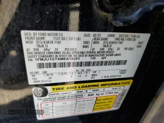 2021 Ford Expedition XL with VIN 1FMJU1GTXMEA18203, listed as a Copart auction lot 60987495 with 72,886 mi miles and Salvage title. Bid and sale history available at DreamBid. Image 14.