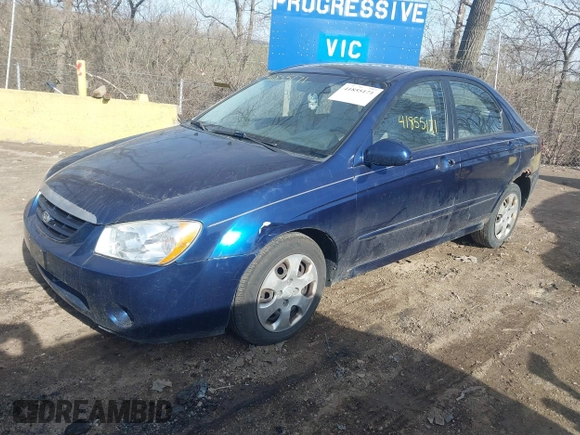 2006 Kia Spectra EX with VIN KNAFE121365221138, listed as a IAAI auction lot 41855171 with 158,425 mi miles. Bid and sale history available at carsss.com. Image 17.