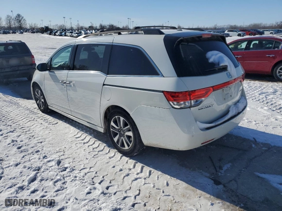 2015 Honda Odyssey Touring Elite with VIN 5FNRL5H91FB098996, listed as a Copart auction lot 46165155 with 152,095 mi miles and Salvage Title. Bid and sale history available at carsss.com. Image 2.
