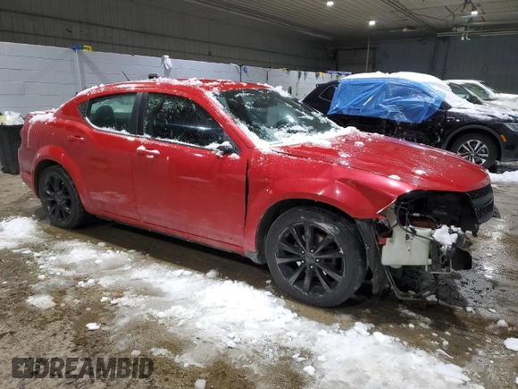 2014 Dodge Avenger SE with VIN 1C3CDZAG6EN104492, listed as a Copart auction lot 45144025 with 99,586 mi miles and Salvage Title. Bid and sale history available at carsss.com. Image 4.