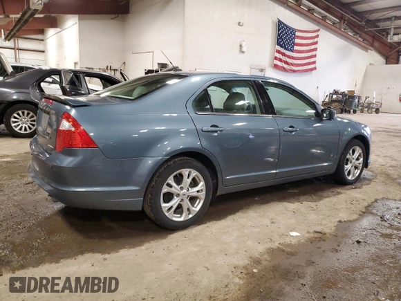 2012 Ford Fusion SE with VIN 3FAHP0HG0CR103610, listed as a Copart auction lot 50345795 with 76,762 mi miles and Clean Title. Bid and sale history available at DreamBid. Image 3.