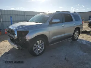 2014 Toyota Sequoia Limited with VIN 5TDKY5G19ES055130, listed as a Copart auction lot 42318155 with 129,880 mi miles and Salvage Title. Bid and sale history available at carsss.com. Image 1.