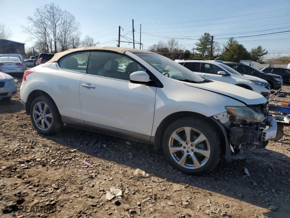 2014 Nissan Murano CrossCabriolet with VIN JN8AZ1FY1EW301981, listed as a Copart auction lot 48292575 with 56,832 mi miles and Salvage Title. Bid and sale history available at carsss.com. Image 4.