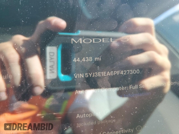2023 Tesla Model 3 с VIN 5YJ3E1EA6PF427300, выставлен на аукционе Copart как лот 61457055 с пробегом 44 438 миль миль и Списание • Salvage title. История ставок и продаж доступна на DreamBid. Изображение 9.