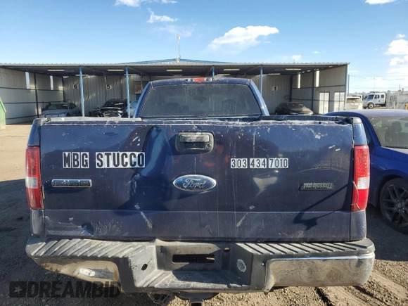 2008 Ford F-150 XL with VIN 1FTVX12588KC51879, listed as a Copart auction lot 86144704 with 277,614 mi miles and Salvage title. Bid and sale history available at DreamBid. Image 6.
