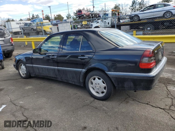 1998 Mercedes-Benz C 230/260/280/320 with VIN WDBHA23G2WA555649, listed as a Copart auction lot 46755375 with 179,263 mi miles and Salvage title. Bid and sale history available at DreamBid. Image 2.