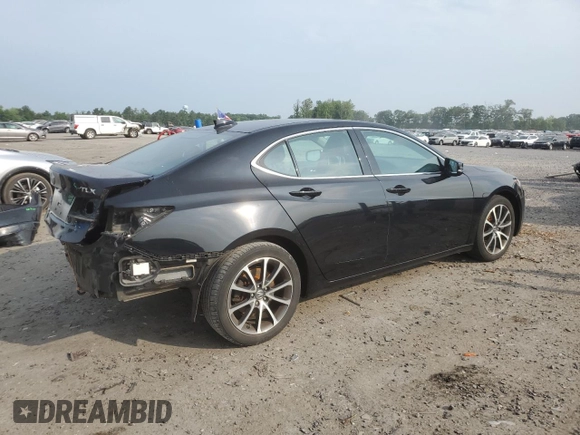 2015 Acura TLX Technology with VIN 19UUB2F50FA017332, listed as a Copart auction lot 60505425 with 108,617 mi miles and Salvage title. Bid and sale history available at DreamBid. Image 3.
