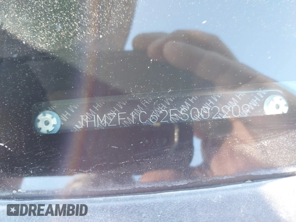 2015 Honda CR-Z EX with VIN JHMZF1C62FS002209, listed as a IAAI auction lot 41291326 with 73,301 mi miles and . Bid and sale history available at DreamBid. Image 9.