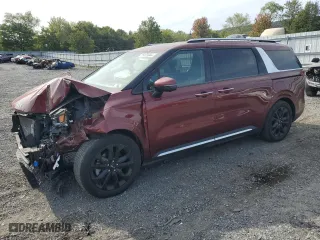 2022 Kia Carnival SX with VIN KNDNE5H33N6089537, listed as a Copart auction lot 71473344 with 46,702 mi miles and Salvage Title. Bid and sale history available at carsss.com. Image 1.