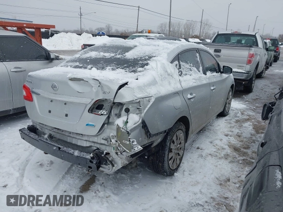 2013 Nissan Sentra SV with VIN 1N4AB7APXDN901698, listed as a IAAI auction lot 41622483 with 156,124 mi miles and . Bid and sale history available at DreamBid. Image 4.