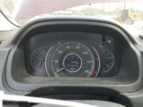 2013 Honda CR-V EX with VIN 5J6RM4H55DL019662, listed as a Copart auction lot 47657165 with NaN miles and Salvage Title. Bid and sale history available at carsss.com. Image 9.