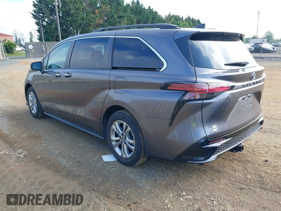2021 Toyota Sienna XSE with VIN 5TDDSKFC7MS016370, listed as a IAAI auction lot 42381152 with 25,656 mi miles and . Bid and sale history available at DreamBid. Image 3.
