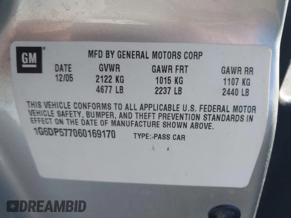 2006 Cadillac CTS with VIN 1G6DP577060169170, listed as a IAAI auction lot 41412632 with Not Provided miles. Bid and sale history available at carsss.com. Image 9.