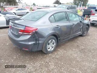 2014 Honda Civic Sedan LX with VIN 19XFB2F54EE032323, listed as a IAAI auction lot 41914357 with 133,223 mi miles. Bid and sale history available at carsss.com. Image 4.
