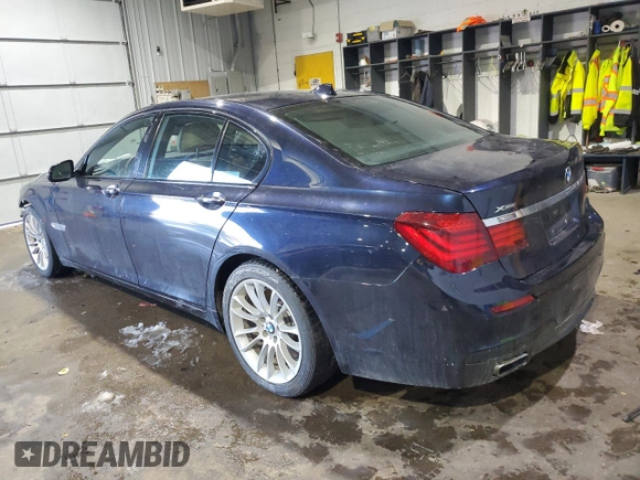 2015 BMW 7 Series 750i xDrive with VIN WBAYB6C57FD965931, listed as a Copart auction lot 44422205 with 100,702 mi miles and Salvage title. Bid and sale history available at DreamBid. Image 2.