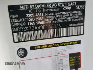 2011 Mercedes-Benz SL 550 z VIN WDBSK7BA4BF163119, wystawiony jako Copart lot #81606644 z przebiegiem 195 074 mil mil oraz Czysty tytuł • Clean title. Historia ofert i sprzedaży dostępna na DreamBid. Obrazek 12.