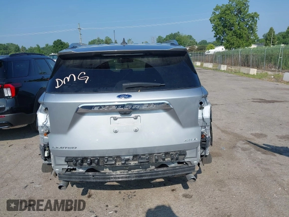 2023 Ford Explorer Limited with VIN 1FMSK8FH8PGB69131, listed as a IAAI auction lot 42687821 with 52,347 mi miles and . Bid and sale history available at DreamBid. Image 16.