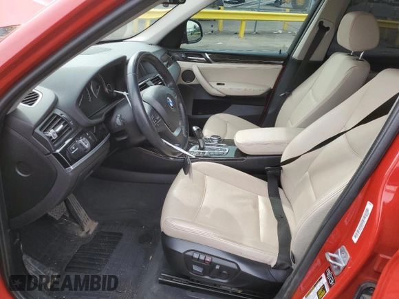 2015 BMW X3 xDrive28i with VIN 5UXWX9C52F0D47664, listed as a Copart auction lot 50085125 with 79,661 mi miles and Salvage Title. Bid and sale history available at carsss.com. Image 7.