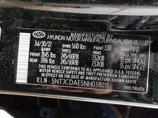 2022 Hyundai Santa Cruz SEL z VIN 5NTJCDAE5NH038011, wystawiony jako Copart lot #60190865 z przebiegiem 76 745 mil mil oraz Nie do naprawy • Non repairable. Historia ofert i sprzedaży dostępna na DreamBid. Obrazek 13.