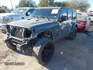 2018 Jeep Wrangler Unlimited Sahara with VIN 1C4HJXEG8JW239535, listed as a IAAI auction lot 41711596 with 85,675 mi miles. Bid and sale history available at carsss.com. Image 2.
