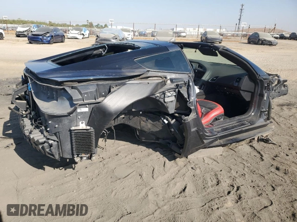 2017 Chevrolet Corvette Z06 1LZ with VIN 1G1YN2D64H5606942, listed as a Copart auction lot 68897834 with 0 mi miles and Salvage Title. Bid and sale history available at carsss.com. Image 3.