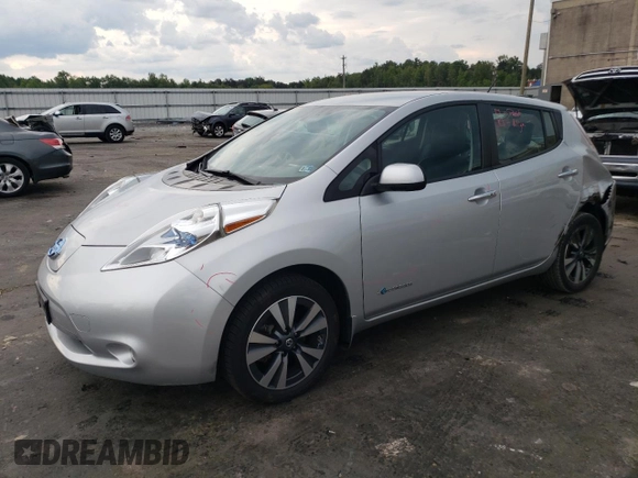 2016 Nissan LEAF S with VIN 1N4BZ0CP1GC311250, listed as a Copart auction lot 63295343 with 43,542 mi miles. Bid and sale history available at carsss.com. Image 1.