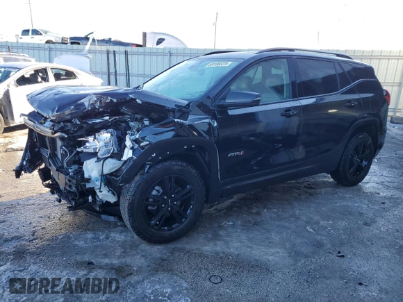 2022 GMC Terrain AT4 with VIN 3GKALYEVXNL298747, listed as a Copart auction lot 89106525 with 32,852 mi miles and Salvage Title. Bid and sale history available at DreamBid. Image 1.