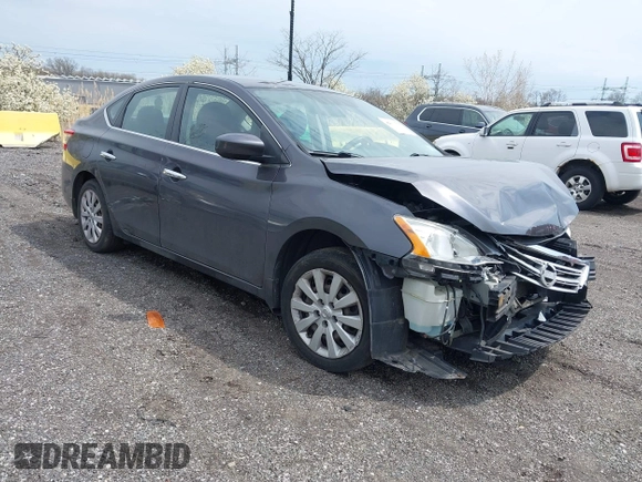 2014 Nissan Sentra SV with VIN 3N1AB7AP7EL666921, listed as a IAAI auction lot 42011775 with 153,728 mi miles and . Bid and sale history available at DreamBid. Image 1.