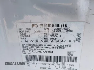 2007 Ford F-150 STX with VIN 1FTRX12W57KA80484, listed as a IAAI auction lot 42618913 with 199,013 mi miles and . Bid and sale history available at DreamBid. Image 9.
