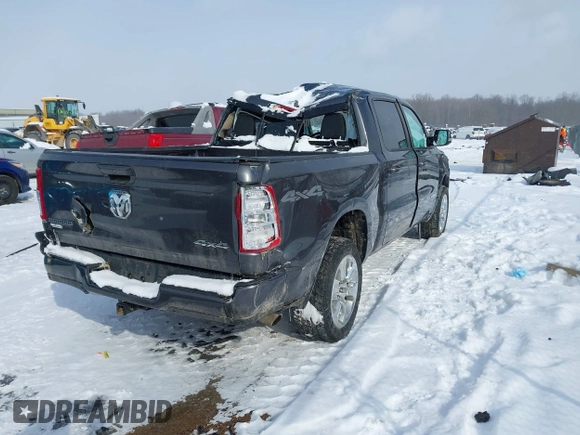 2019 Ram 1500 Big Horn/Lone Star with VIN 1C6RRFFG3KN674435, listed as a IAAI auction lot 41618523 with 89,983 mi miles. Bid and sale history available at carsss.com. Image 4.