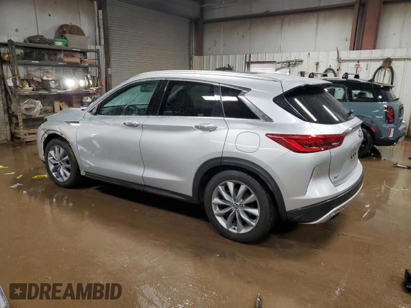 2019 Infiniti QX50 Essential with VIN 3PCAJ5M37KF128971, listed as a Copart auction lot 49388565 with 74,931 mi miles and Salvage Title. Bid and sale history available at DreamBid. Image 2.