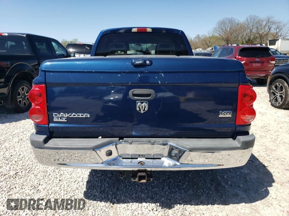 2005 Dodge Dakota Laramie with VIN 1D7HW58N35S158901, listed as a Copart auction lot 50382724 with 188,113 mi miles and Salvage Title. Bid and sale history available at DreamBid. Image 6.