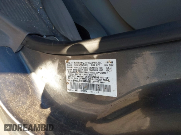 2010 Honda Odyssey LX with VIN 5FNRL3H28AB026712, listed as a IAAI auction lot 41281625 with 223,905 mi miles. Bid and sale history available at carsss.com. Image 9.