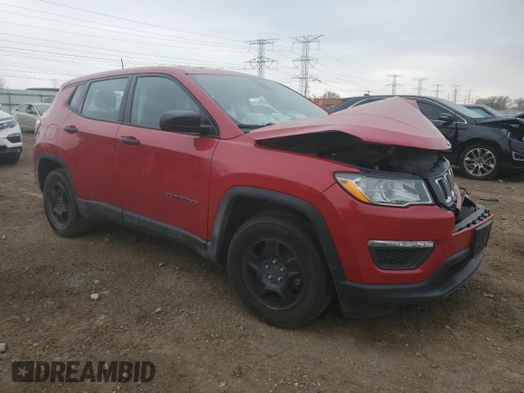2019 Jeep Compass Sport with VIN 3C4NJCABXKT715569, listed as a Copart auction lot 53742685 with Not provided miles and Salvage title. Bid and sale history available at DreamBid. Image 4.