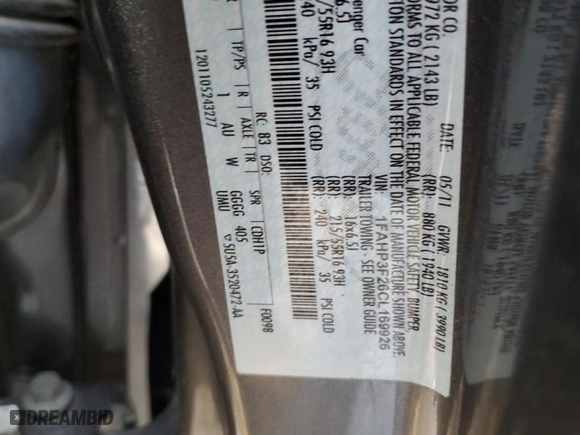 2012 Ford Focus SE with VIN 1FAHP3F26CL169926, listed as a Copart auction lot 84925734 with 135,044 mi miles and Salvage Title. Bid and sale history available at carsss.com. Image 12.