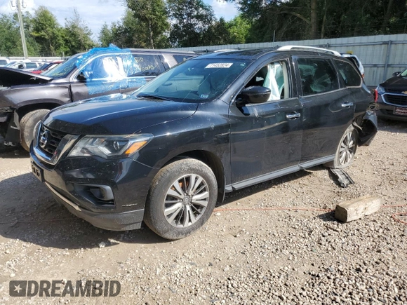 2017 Nissan Pathfinder Platinum with VIN 5N1DR2MM7HC665855, listed as a Copart auction lot 71452824 with Not provided miles and Salvage title. Bid and sale history available at DreamBid. Image 1.