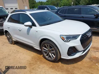 2023 Audi Q3 S line Premium Plus with VIN WA1EECF37P1118779, listed as a IAAI auction lot 42357008 with 18,954 mi miles and . Bid and sale history available at DreamBid. Image 1.
