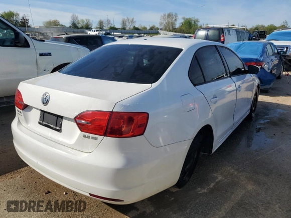 2012 Volkswagen Jetta Sedan SE w/Convenience & Sunroof with VIN 3VWDX7AJXCM335794, listed as a Copart auction lot 47630183 with 0 mi miles and Salvage Title. Bid and sale history available at carsss.com. Image 3.