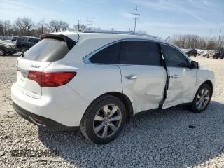 2015 Acura MDX Advance/Entertainment Pkg with VIN 5FRYD4H82FB024026, listed as a Copart auction lot 49288555 with 0 mi miles and Salvage Title. Bid and sale history available at carsss.com. Image 3.