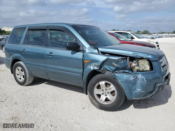 2007 Honda Pilot LX with VIN 5FNYF28117B034129, listed as a Copart auction lot 53350825 with 269,986 mi miles and Salvage Title. Bid and sale history available at carsss.com. Image 4.
