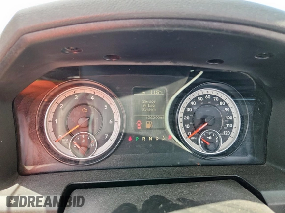 2013 Ram 1500 Tradesman with VIN 3C6JR6AG6DG586544, listed as a Copart auction lot 60459775 with 128,000 mi miles and Salvage title. Bid and sale history available at DreamBid. Image 9.