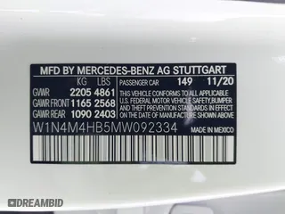 2021 Mercedes-Benz GLB with VIN W1N4M4HB5MW092334, listed as a IAAI auction lot 41163130 with 10,838 mi miles. Bid and sale history available at carsss.com. Image 9.