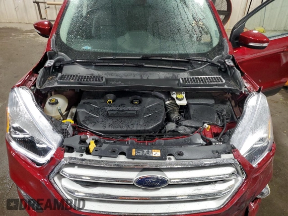 2019 Ford Escape Titanium with VIN 1FMCU9J9XKUA41715, listed as a Copart auction lot 57483725 with 30,644 mi miles and Salvage title. Bid and sale history available at DreamBid. Image 12.