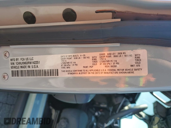 2024 Jeep Wrangler Sport S with VIN 1C4RJXN63RW142251, listed as a Copart auction lot 57103095 with 30,111 mi miles and Salvage title. Bid and sale history available at DreamBid. Image 12.