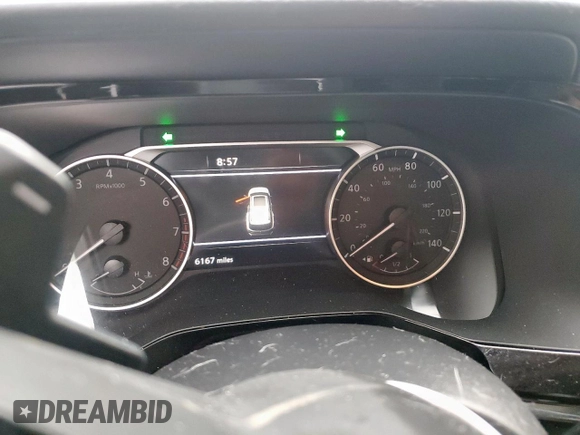 2024 Nissan Pathfinder SL with VIN 5N1DR3CA4RC309586, listed as a Copart auction lot 60313545 with 6,167 mi miles and Salvage title. Bid and sale history available at DreamBid. Image 9.