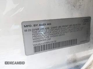 2023 Audi A3 Premium with VIN WAUAUDGY9PA128136, listed as a IAAI auction lot 42229138 with 24,147 mi miles and . Bid and sale history available at DreamBid. Image 9.