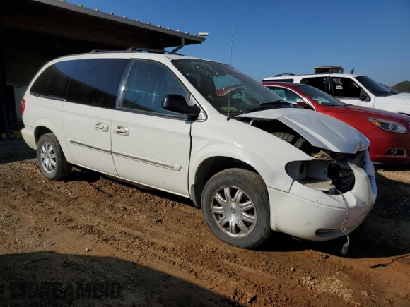 2007 Chrysler Town & Country LWB Touring with VIN 2A4GP54L27R345889, listed as a Copart auction lot 74105614 with 244,487 mi miles and Salvage Title. Bid and sale history available at carsss.com. Image 4.