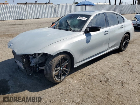 2024 BMW 3 Series M340i with VIN 3MW49FS04R8E27589, listed as a Copart auction lot 69801894 with 0 mi miles and Salvage Title. Bid and sale history available at carsss.com. Image 1.